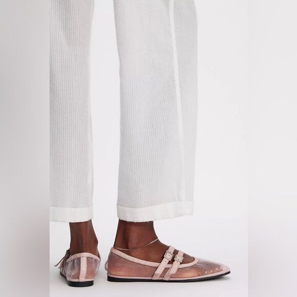 FREE PEOPLE SHEER CRYSTAL Gemini Ballet Flats PINK - Picture 3 of 3